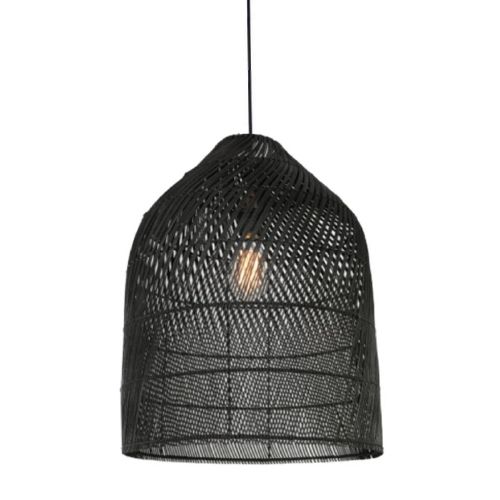 Colgante ratan negro mediano 42x53cm